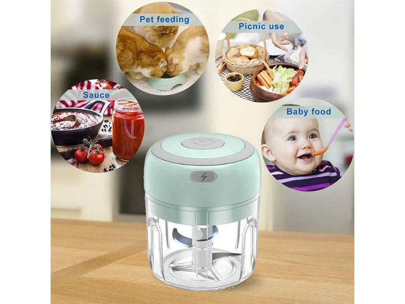 Kitchen 250ml Electric Garlic Crusher Vegetable Chopper