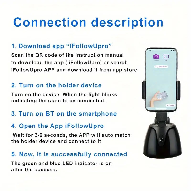 360°Intelligent Automatic Tracking Phone Holder