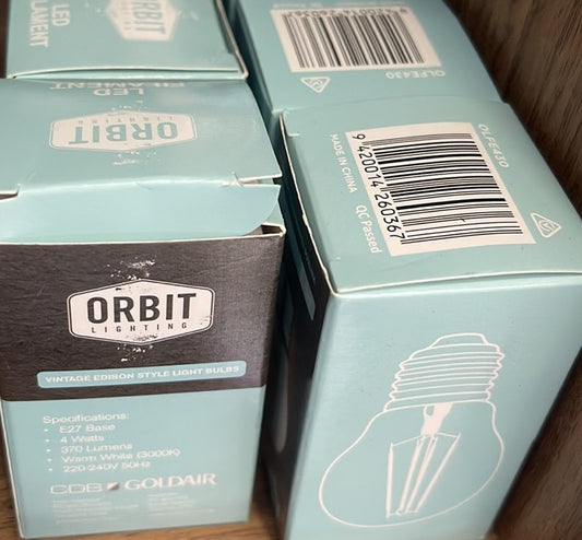 Lighting Orbit Vintage Edison Style Light Bulb E27 4W 370 Lumens Warm White 1pc