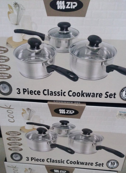 Kitchen Zip 3 Piece Classic Cookware Set {$180.00 now}