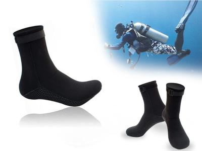 Diving Black Neoprene Diving Sock 3mm Size L