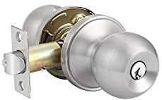Door Hardware - Tubular Entrance Knobset Stainless Steel