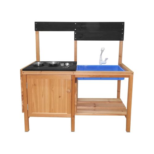 Kids Play Equipment Outdoor Kitchen with Working Tap & Utensils