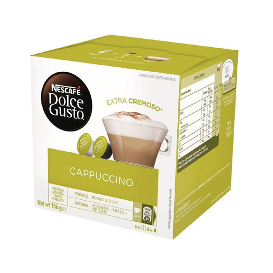 Hot Drinks Nescafe Dolce Gusto Cappuccino Capsules 16 Pack