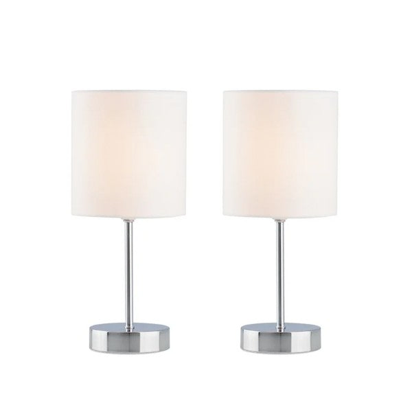 Verve Design White Mia Touch Table Lamp - 2 Pack (Includes Bulbs) (6025054519448)